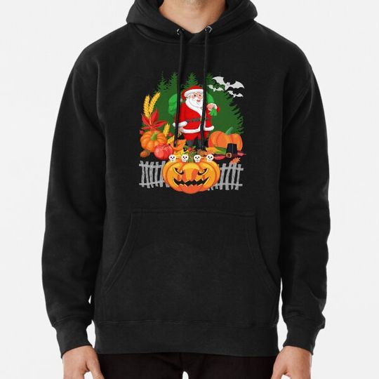 Discover Happy Hallowthanksmas Hoodies