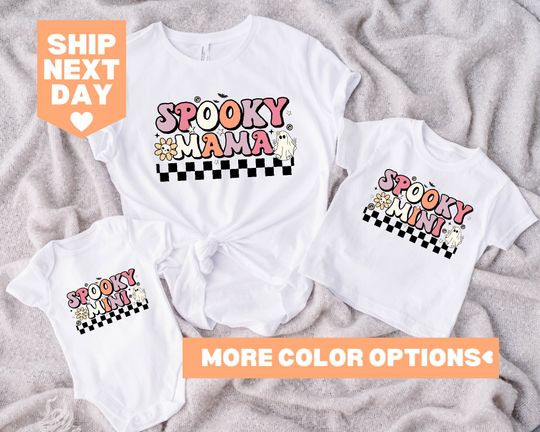Discover Spooky Mama and Mini Matching Halloween Shirt | Family Outfits