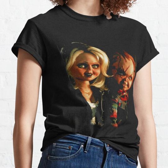Discover Childs Play Chucky And Tiffany, Horror Movie Halloween T-shirts