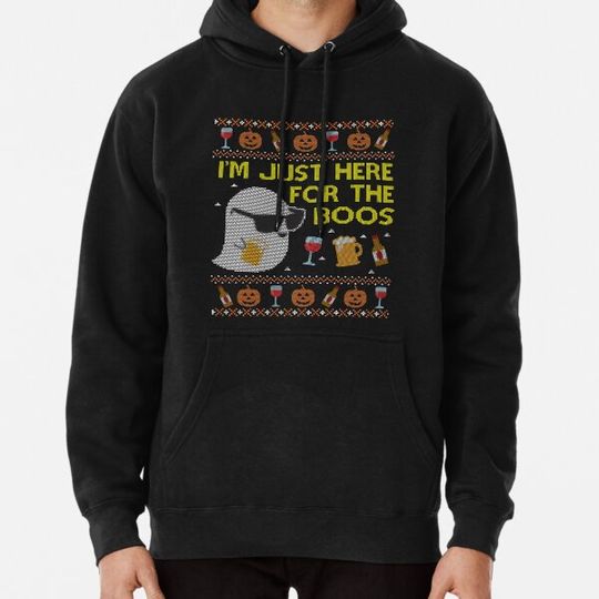 Discover Ugly Halloween Sweater, Here for the Boos Ghost Hoodies