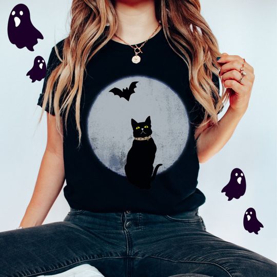 Discover Cat Sitting on the Moon Shirt - Fairycore Design