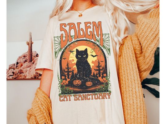 Discover Plus Size Salem Massachusetts Black Cat Shirt