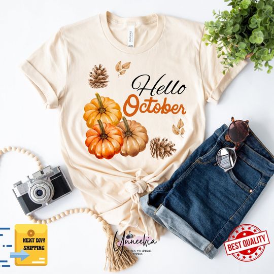 Discover Hello October Autumn T-Shirt