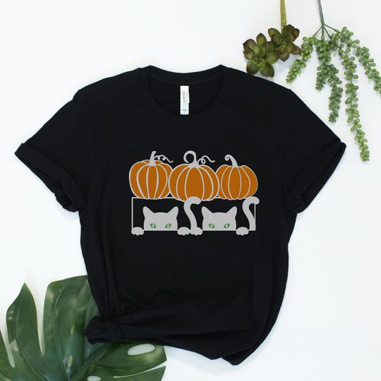 Discover Spooky Cat Halloween T-Shirt