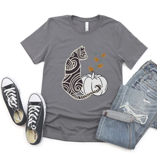 Discover Fall Season Black Cat Apparel T-Shirt