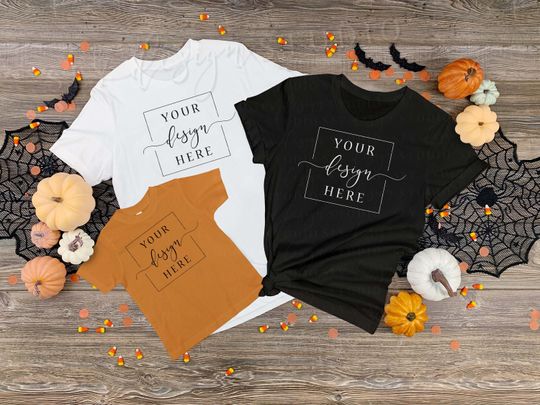 Discover Halloween Themed Family Shirts MOCKUP - Black and Orange Groups Shirts - mommy and me, mom dad kid - tshirt fall t-shirt t, Pumpkin tshirt
