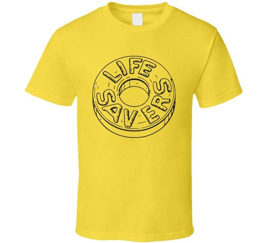 Discover Lifesavers Yellow Candy Group Halloween Costume Funny Office T Shirt