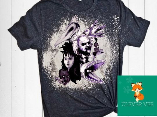 Discover Beetlejuice Unisex Bleached T-Shirt