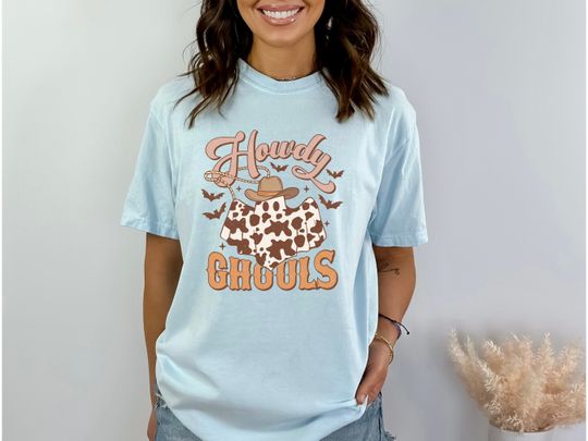 Discover Howdy Ghouls T-Shirt, Halloween  Shirt, Howdy Halloween, Western Tee, Western Shirt, Country Girl, Cowgirl Rodeo Shirt