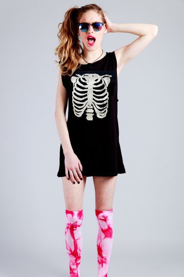Discover anatomy skeleton rib cage shirt oversize top | aesthetic clothing screen print top Halloween skeleton shirt cyberpunk clothing