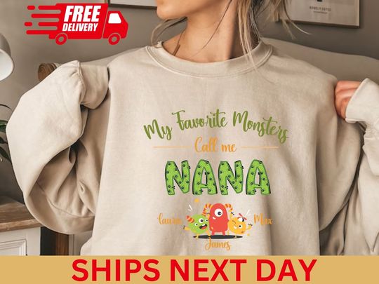 Discover Personalized Grandma T-Shirt, Grandma Halloween Shirt, Nana's Boo Crew Shirts, Custom Kids Name Sweatshirt, Halloween Gift for Grandma, Mom