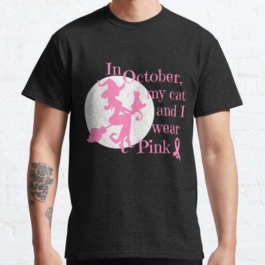 Discover In October My Cat and I Wear Pink T-shirts