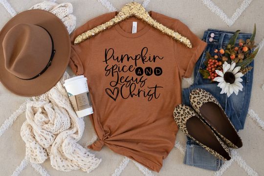 Discover Pumpkin Spice and Jesus Christ T-Shirt ♥ | Christian Fall Tee