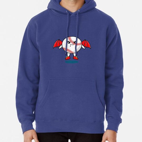 Discover Cute cartoon baseball ball character as dracula Hoodies