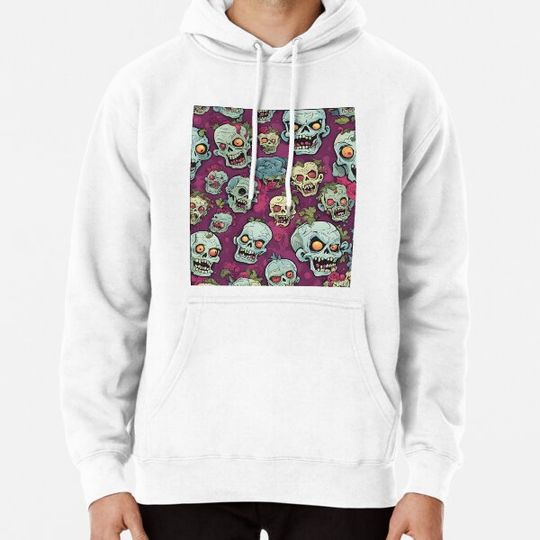 Discover Zombie Horror for Halloween Hoodies