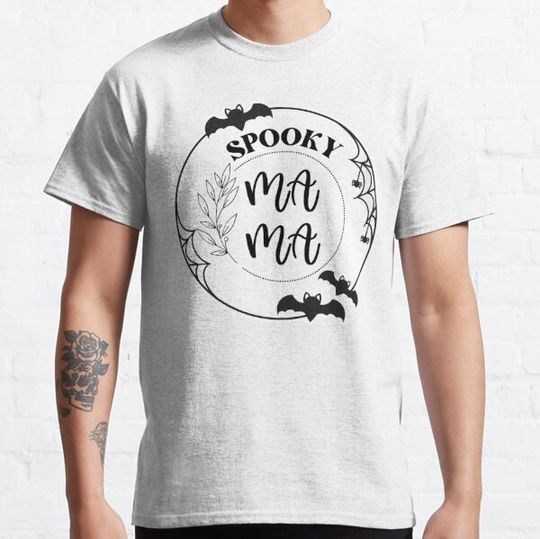 Discover Spooky Mama- Halloween Sticker T-shirts