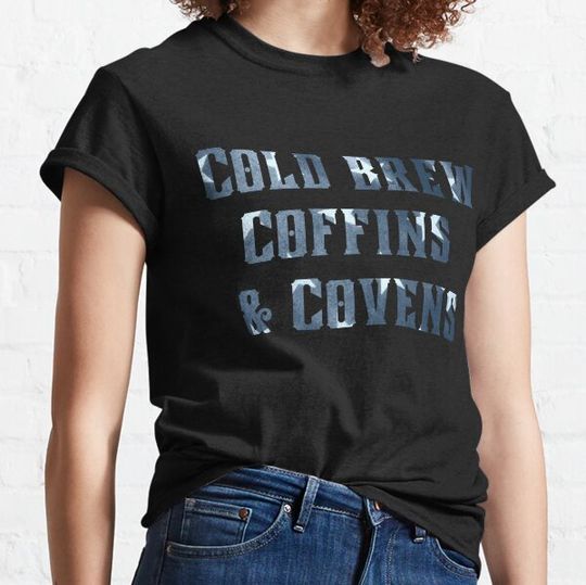 Discover Cold Brew Coffins & Covens Halloween T-Shirt