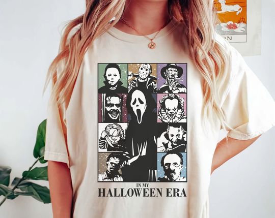 Discover In My Halloween Era T-Shirt, Scary Characters