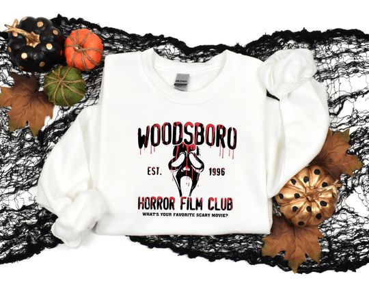 Discover Woodsboro Shirt, What's Your Favorite Scary Movie Shirt, Horror Film Club Shirt, Est. 1996 Shirt, Halloween Shirt, Spooky Shirt, Horror Tee