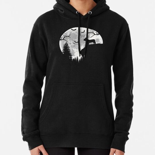 Discover French Bulldog And Moon Funny Halloween Pet Lovers Hoodies
