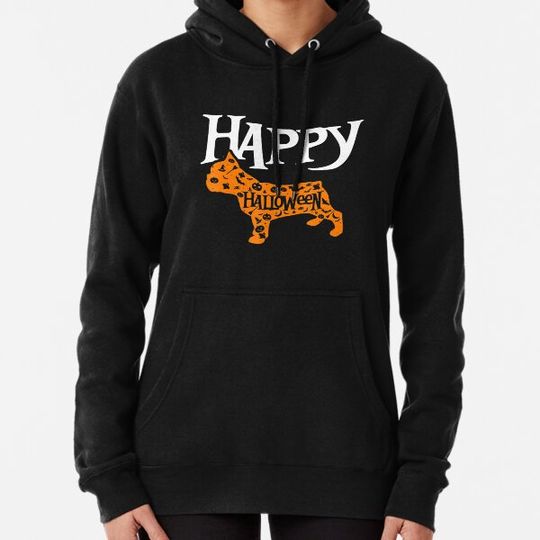 Discover Happy Halloween French Bulldog Hoodies