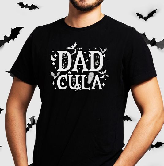Discover Dadcula Halloween Shirt - Funny Halloween Gift for Dads