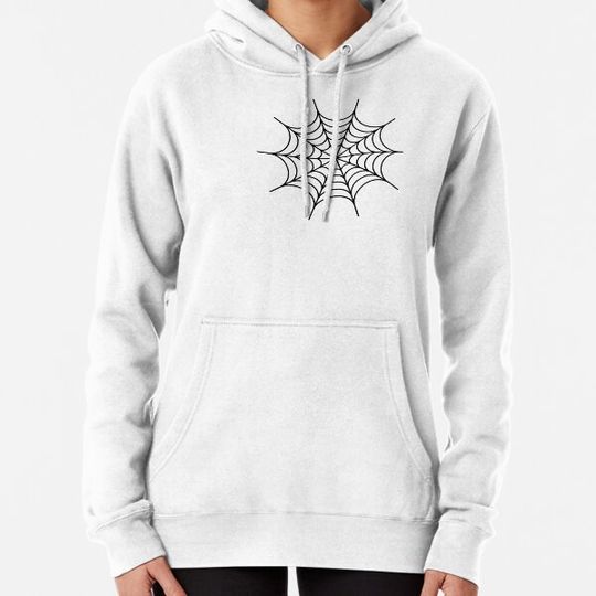 Discover Black Spider Web Hoodies