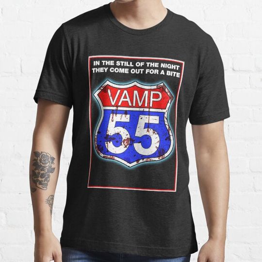 Discover Vamp '55 Sticker logo dark T-shirts