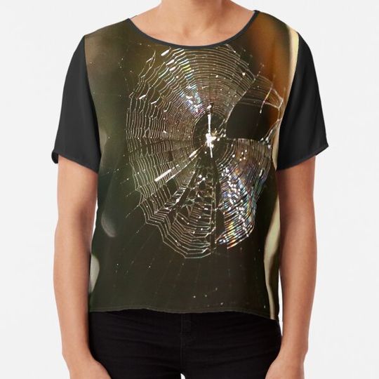 Discover Spider web in a rainforest T-shirts
