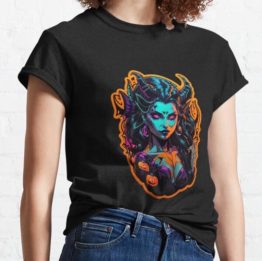 Discover Halloween Attractive Succubus Witch T-shirts