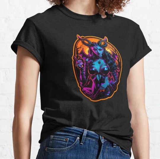 Discover Halloween Attractive Succubus Witch T-shirts