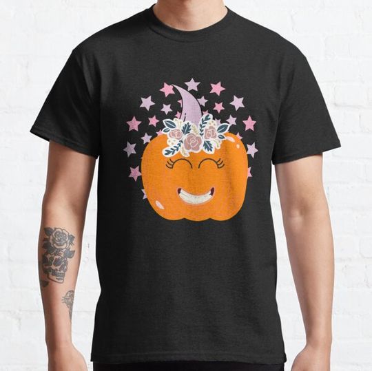 Discover Unicorn Pumpkin Face For Halloween T-shirts