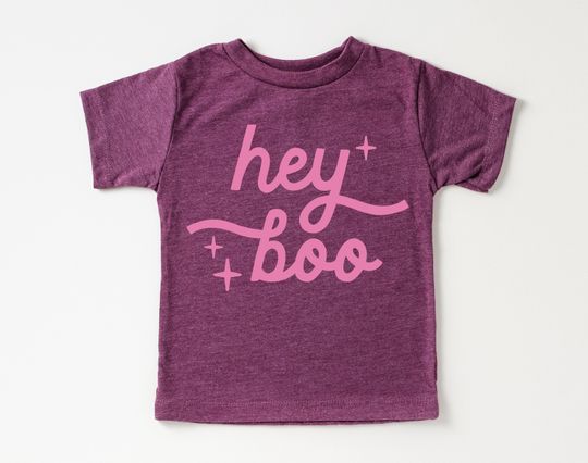 Discover Toddler/Baby "Hey Boo" Monochrome Tshirt, Fall,  Autumn, Halloween, fun halloween shirt, trendy halloween, toddler shirt, baby shirt