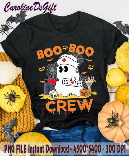 Discover Boo Boo Crew PNG - Halloween Nurse Digital Download