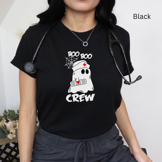 Discover Boo Boo Crew Nurse Scary Vibes Shirt