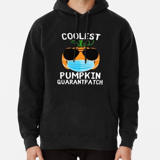 Discover Pumpkin In Mask Halloween 2020 Quarantine Gift Hoodies