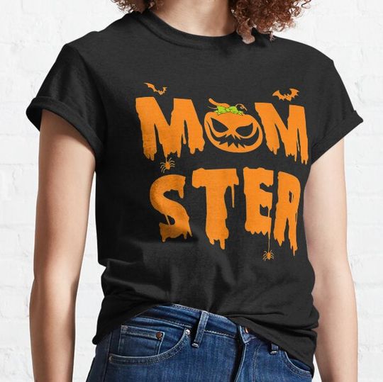 Discover Halloween Momster Halloween Mom Pumpkin T-shirts