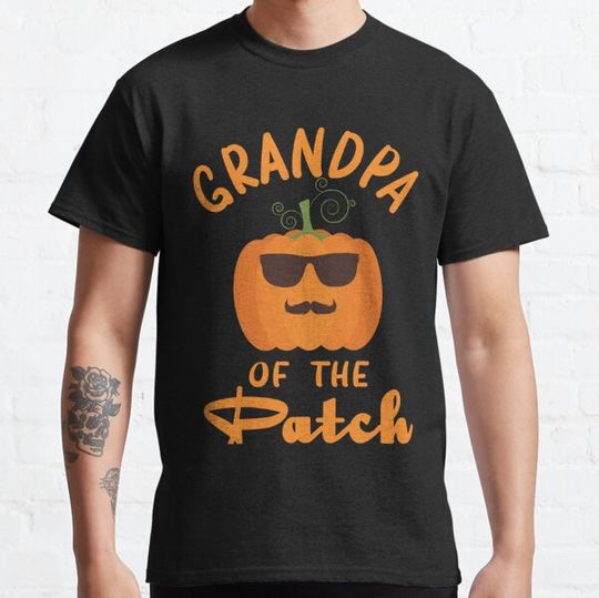 Discover Pumpkin Grandpa of The Patch For Funny Halloween Family Matching T-shirts