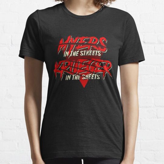 Discover MYERS IN THE STREETS KRUEGER IN THE SHEETS HALLOWEEN T-shirts