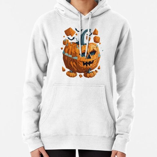 Discover Geometric Halloween Pumpkin Hoodies