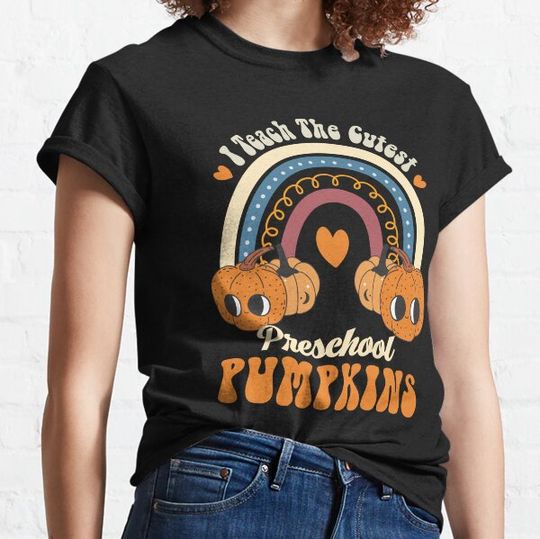 Discover I Teach The Cutest Preschool Rainbow Pumpkins Halloween T-shirts