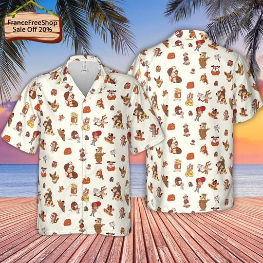 Discover Funny Cartoon Hawaiian Button Up Shirt