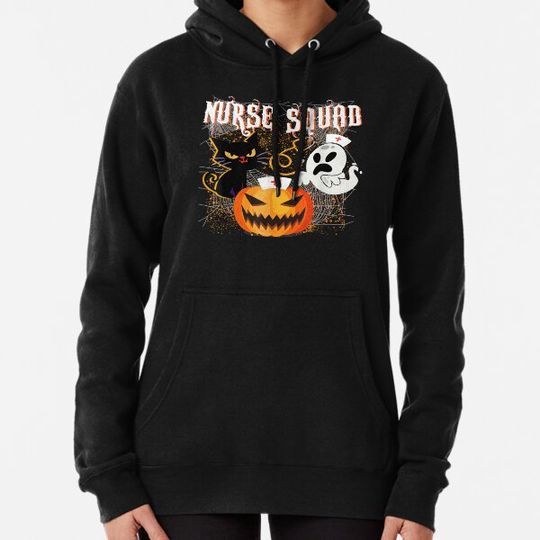 Discover Nurse Squad Halloween, Funny Ghost Boo And Pumpkin Nurse RN Hoodies