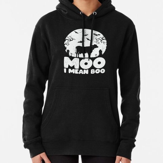 Discover Moo I Mean Boo Halloween Hoodies