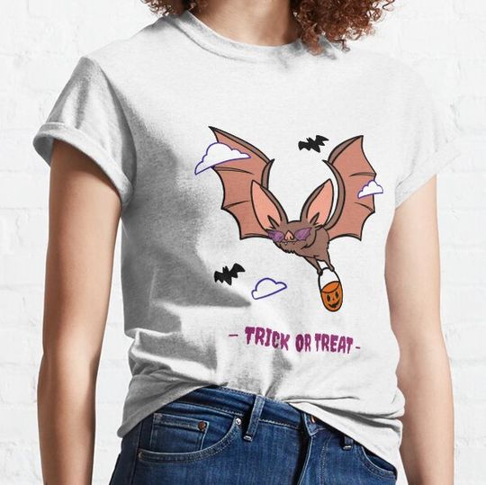 Discover Trick or Treat Halloween T-Shirt with Bat T-shirts