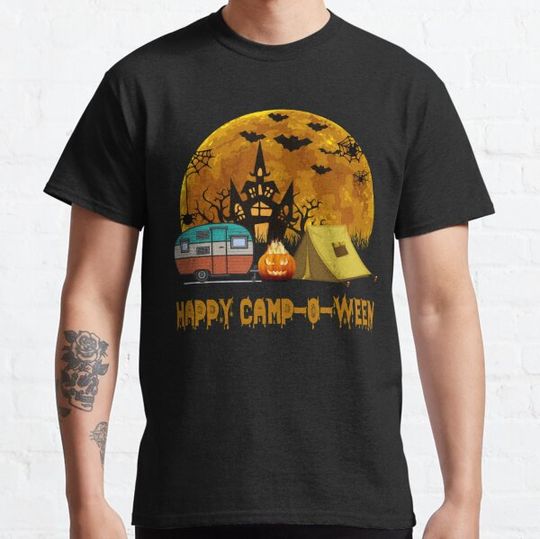 Discover Happy Camp-O-Ween Camp Camping Halloween Gifts T-shirts