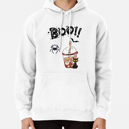 Discover BOO Halloween Spooky Horror Nights- Its The Most Wonderful Time Of The Year Black Cat Halloween Hoodies