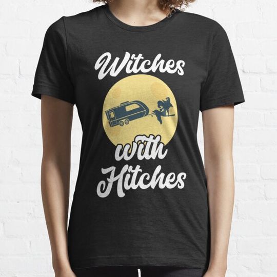 Discover Witches With Hitches Halloween Witch Camping T-shirts