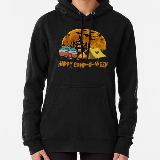 Discover Happy Camp-O-Ween Camp Camping Halloween Gifts Hoodies
