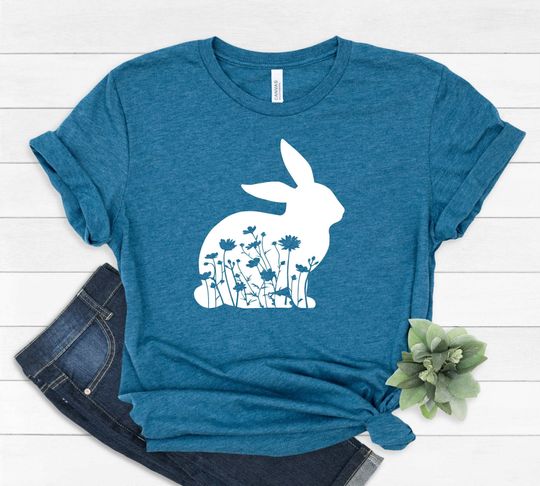 Discover Floral Bunny Lover T-Shirt